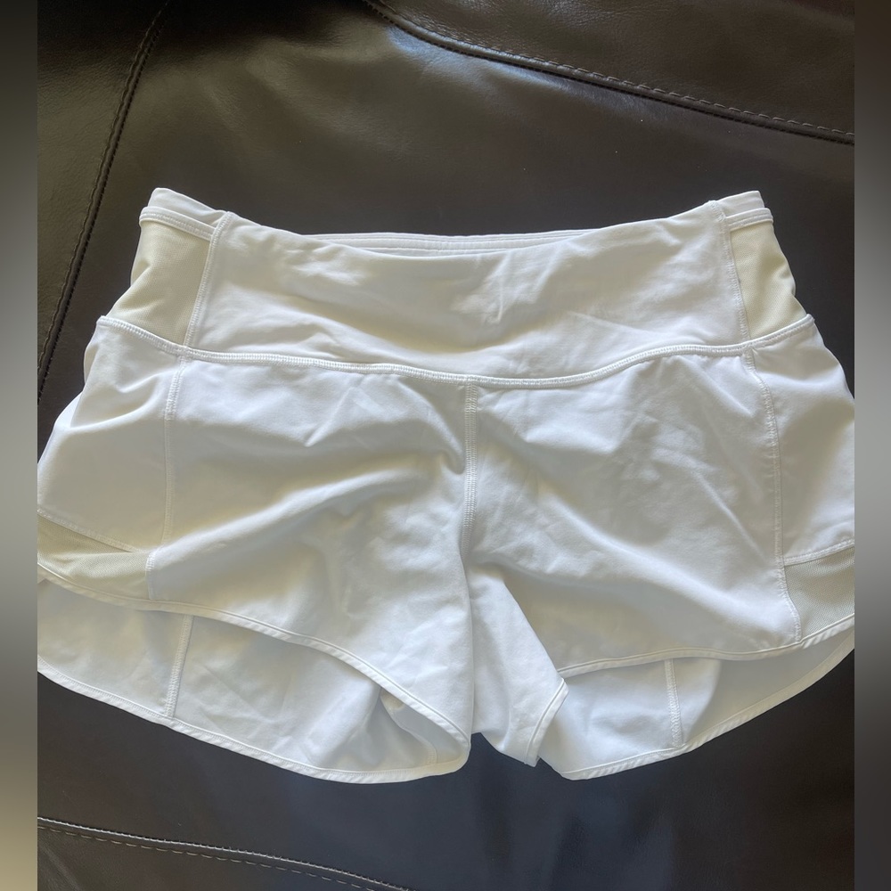 White Lululemon shorts